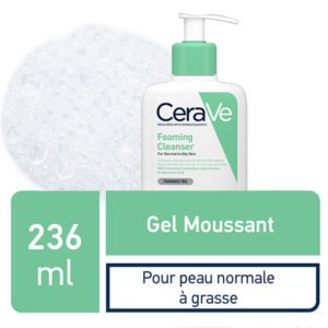 cerave gel moussant nettoyant peau normale à grasse 236ml 1