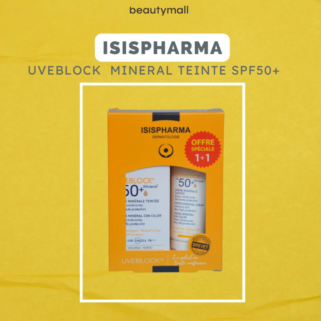 ISISPHARMA UVEBLOCK MINERAL SPF50+ Crème Teinté Lot de 2 Beautymall