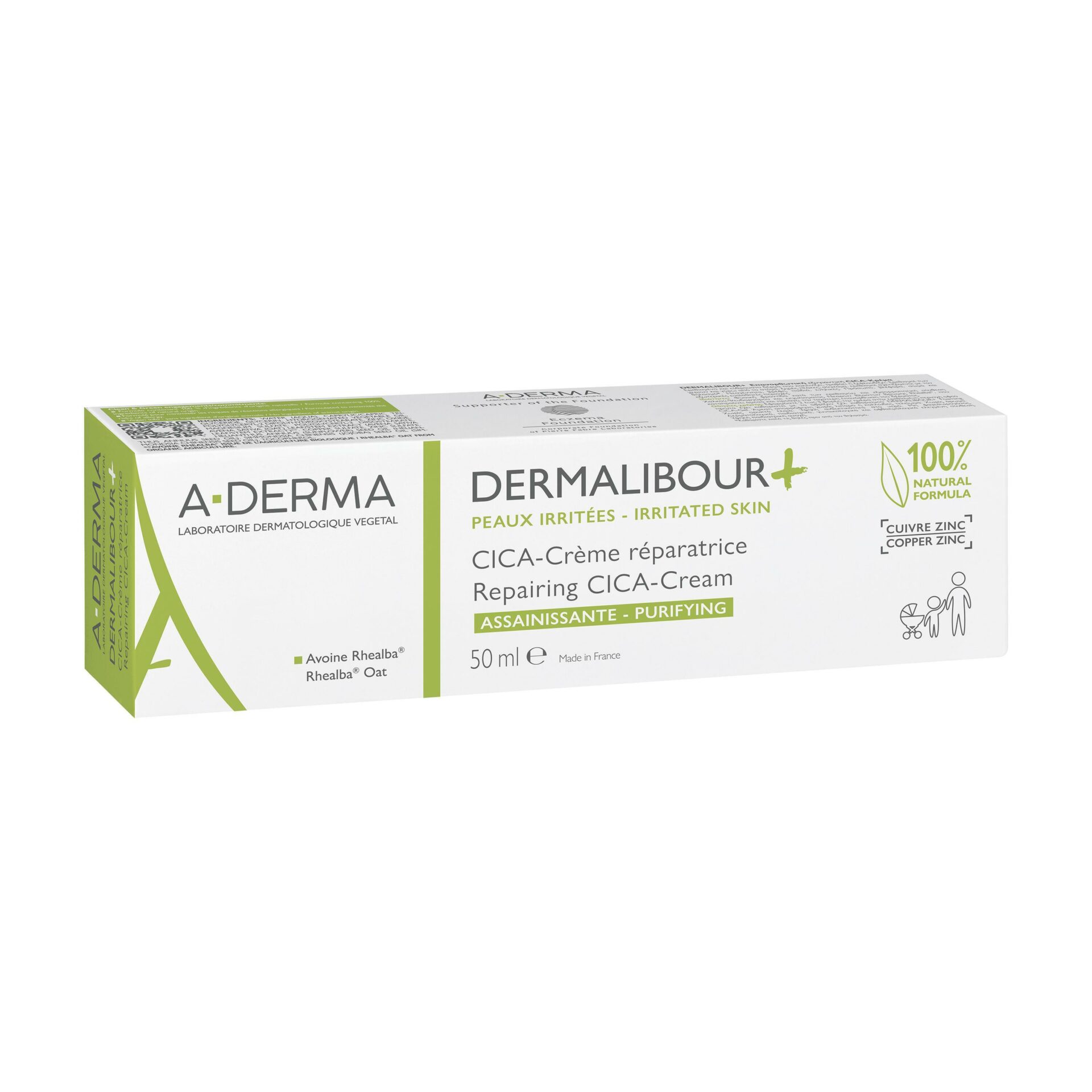 A-derma Dermalibour Crème visage et corps apaisante de Ducray50ml