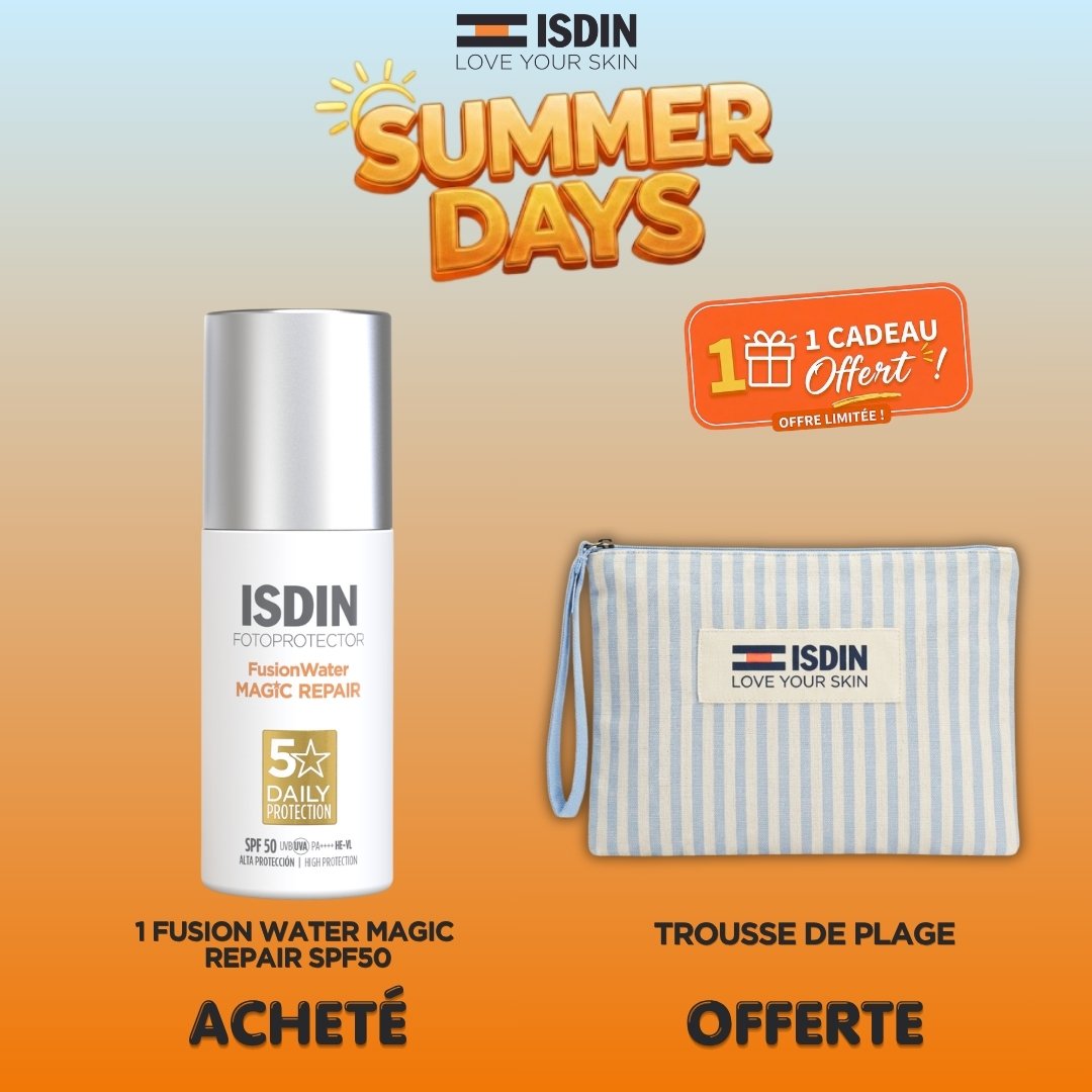 2 ISDIN fotoprotector Fusion Water Magic Repair 50Ml = Trousse Offerte – Image 1