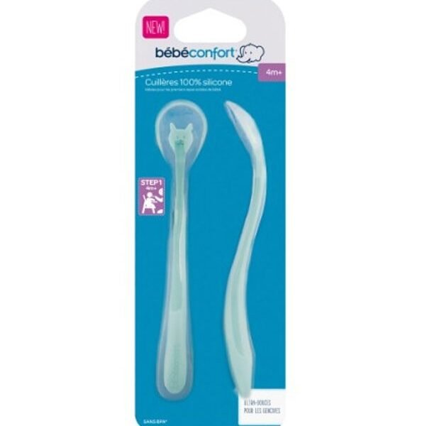 Bebe Confort - Cuillères en silicone douces (x2) Taille 2 (4M +)