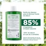 Klorane - Shampoing Séboréducteur à l'Ortie BIO - Cheveux gras 400 ml – Image 3