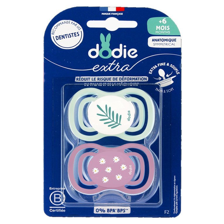3700763512365-1.jpg Dodie Sucette +6mois Duo Extra Fine Rose F2 2365 – Image 1
