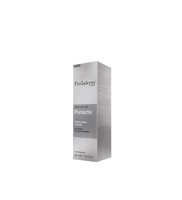 51001_puriactiv_creme_boite2-1.jpg Puriaderm Puriactiv Crème de nuit Soin éclaircissant de nuit intense – Image 1