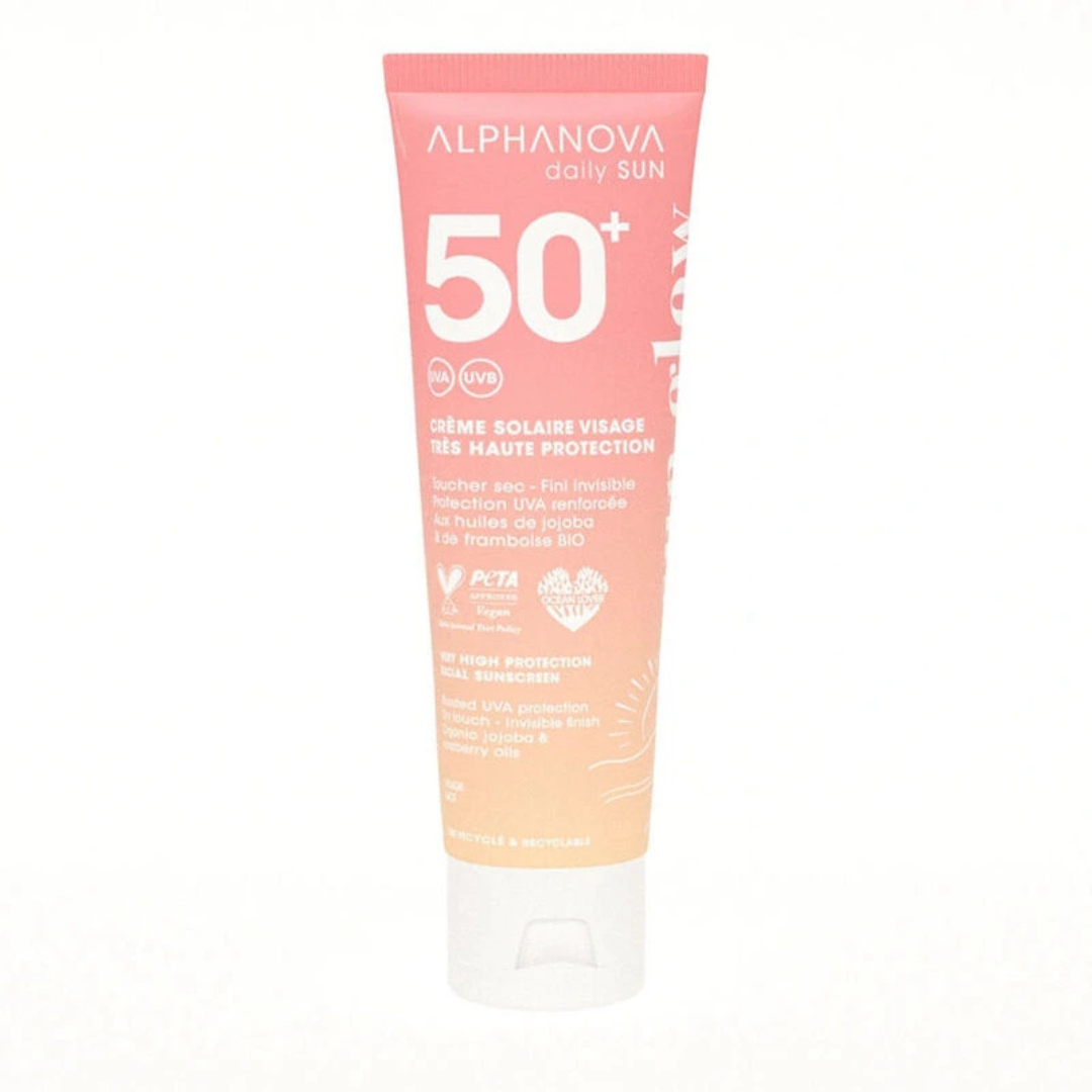 Alphanova-sun-glow-creme-solaire-spf50-50ml.png Alphanova Sun Glow Creme Solaire Spf50+ 50ml – Image 1