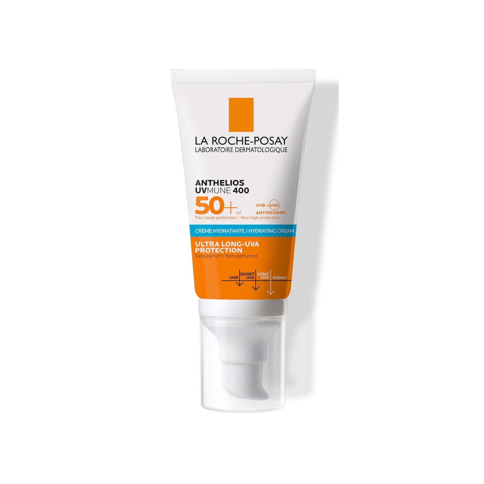 AntheliosFondantepackshotfront-1-1.jpg La Roche Posay ANTHELIOS UVMUNE 400 CRÈME FONDANTE SOLAIRE SPF50+ | Peau sensible normales à sèches |50ml – Image 1
