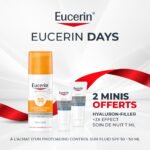 EUCERIN PHOTOAGING CONTROLE SUN FLUID SPF+50 = 2 Minis Hyaluron Filler Nuit Offerts