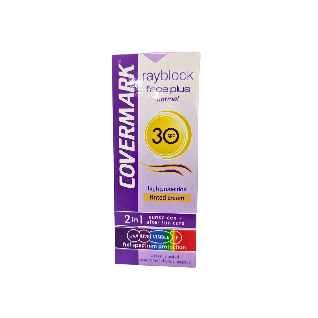 Covermark-rayblock-face-plus-Visible-Normal-spf30-50ml.png Covermark Rayblock Face Plus Visible Normal Spf30 50ml – Image 1