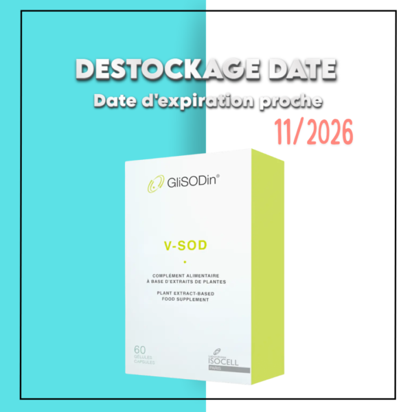 Glisodin V-SOD 60 Gelules - DESTOCKAGE DATE