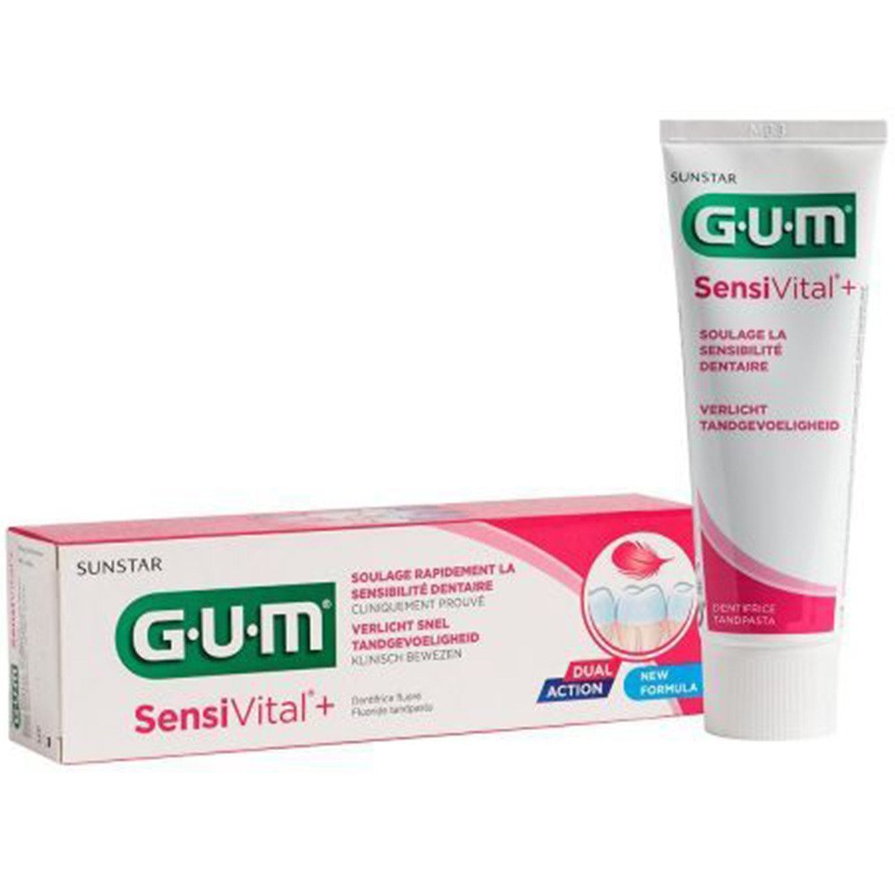 Dentirice-Sensivital-6070.jpg Gum SensiVital Plus Dentifrice 75ml – Image 1