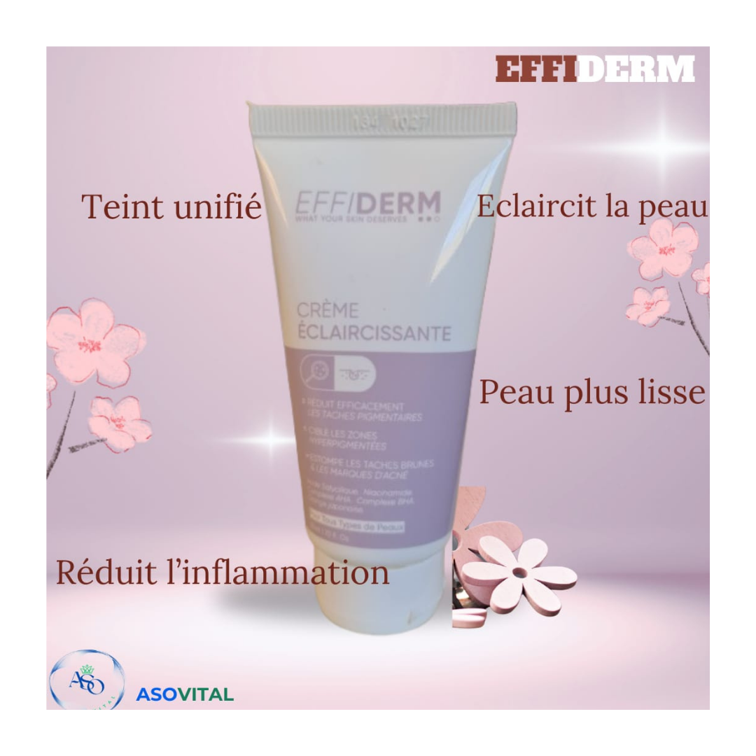Effiderm-Creme-Eclaircissante-50ml.png Effiderm Creme Eclaircissante 50ml – Image 1