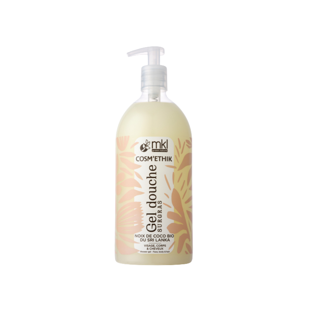 Elba-lait-bronzant-protecteur-spf30-100ml-2025-04-25T113749.082.png MKL Cosm'ethik Gel Douche Noix de Coco Bio 1L – Image 1