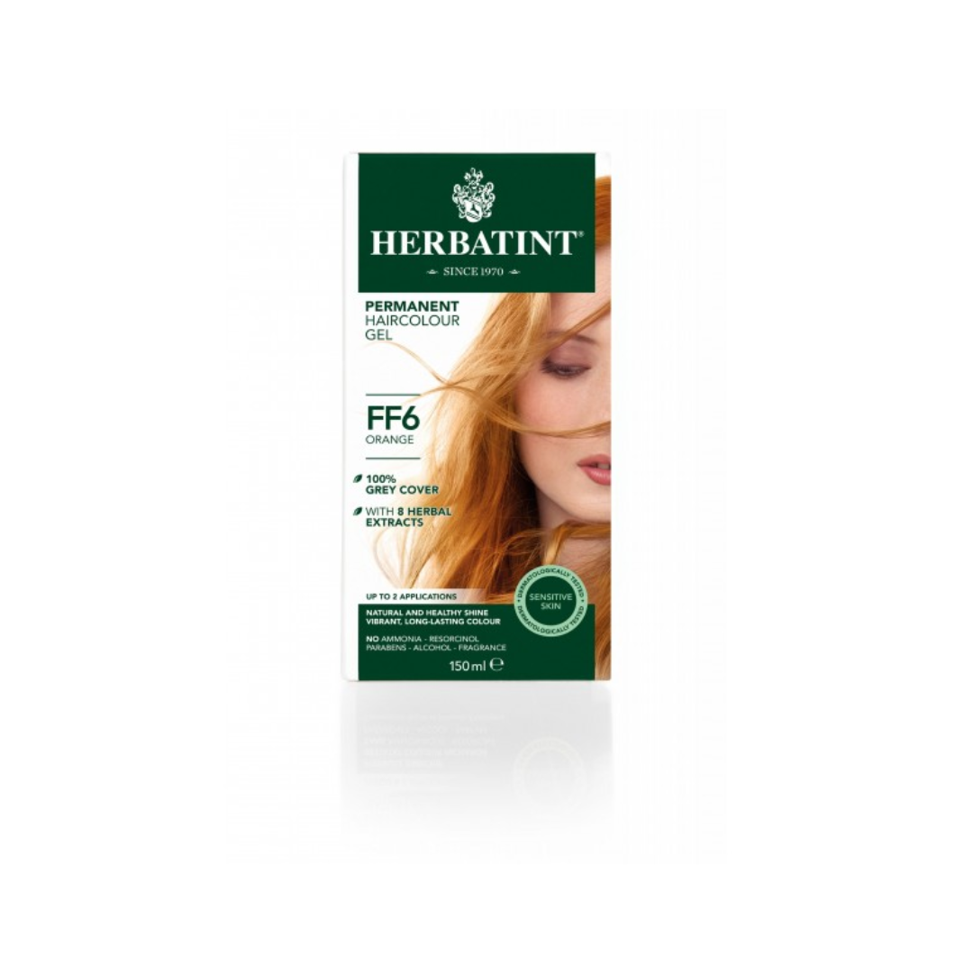 Herbatint-FF6-Orange-150ml-1.png Herbatint Soin Colorant Permanent FF6 Orange 150ml – Image 1