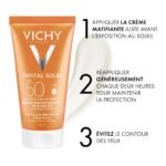 Vichy Capital Soleil Émulsion Anti-Brillance Toucher Sec SPF50 Peau Sensible Mixte à Grasse | 50ml = Minerale 89 10ml Offert – Image 7