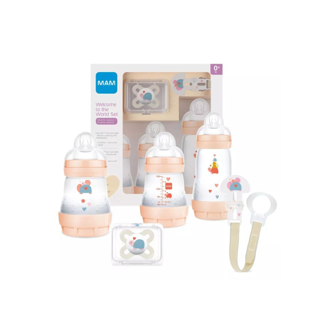 Mam-Duo-World-Set-0m-Biberon-Gm-Peaux-MixAttache-SucetteSucette-0m.png Mam Duo World Set +0m Biberon Gm & Peaux Mix+Attache Sucette+Sucette +0m – Image 1