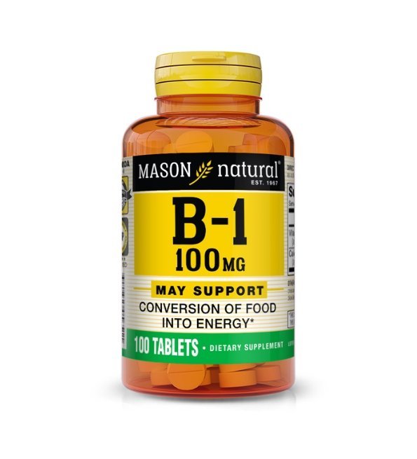 Mason-natural-B-1-100mg-100-tablets-565-100A-1.jpg Mason Natural B-1 100mg 100 Tablets – Image 1