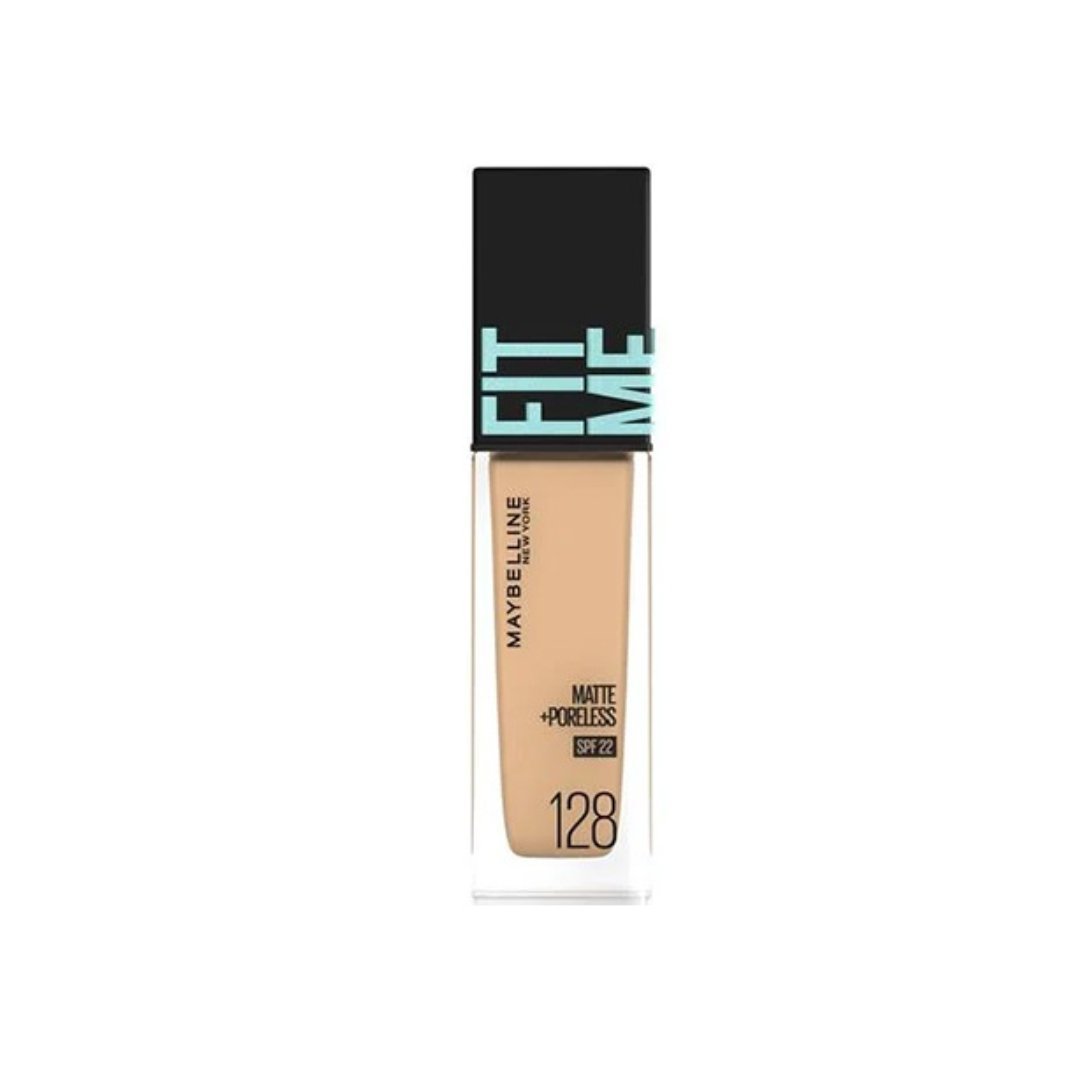 Maybelline-Fit-Me-Fond-De-Teint-Matte-Poreless-spf22-Nu-128-30ml.jpg Maybelline Fit Me Fond De Teint Matte+ Poreless spf22 Nu 128 30ml – Image 1