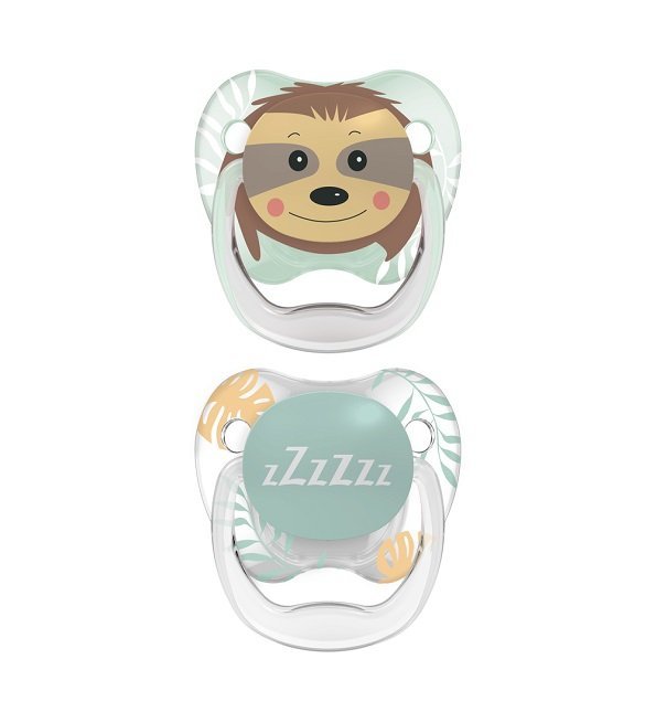 PV22014-SPX_R1_Product_F_PreVent_Printed_Shield_Stage2_green_2-pack_1-1.jpg Dr. Brown’s Sucette Phase 2 Têtes d’Animaux, Pack de 2 (0-6 Mois) – Image 1