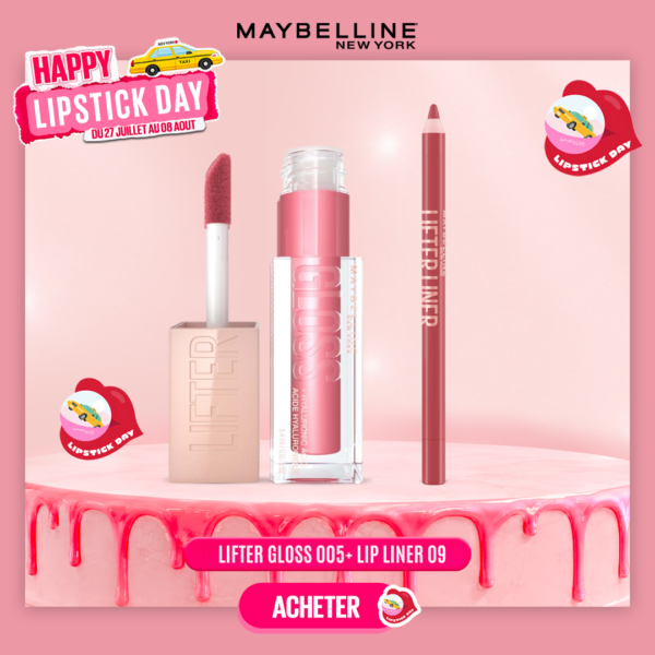 Maybelline Lifter Gloss 005 Petal 5.4ml + Lifter Liner 009 Peaking Pack