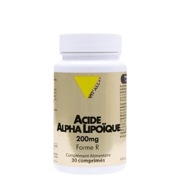 VITALL PLUS ACIDE ALPHA LIPOIQUE 200MG 30 COMPRIMES