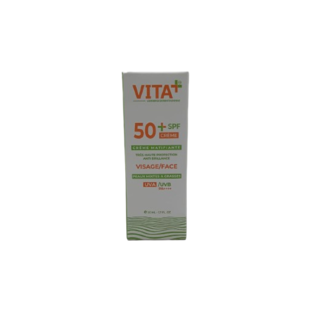 Vita-Creme-Matifiante-spf50-50ml.png Vita+ Creme Matifiante Spf50+ 50ml – Image 1