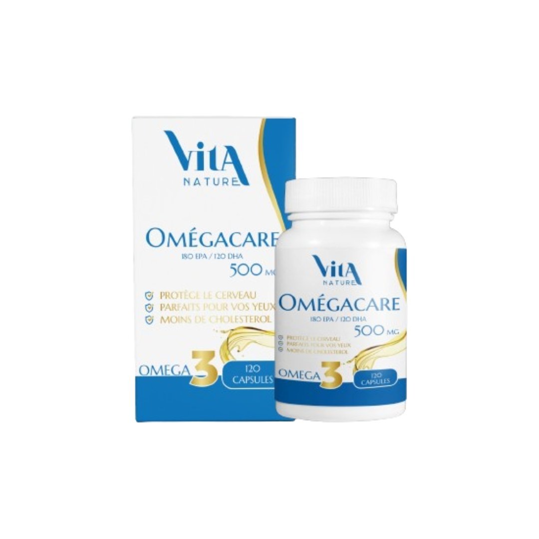 Vita-nature-omegacare-500mg-120capsules-1.jpg Vita Nature Omegacare 500mg 120 Capsules – Image 1