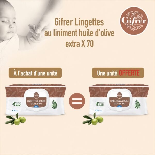 Gifrer Lingettes Bebe 70 Pieces = Une Unité Offerte