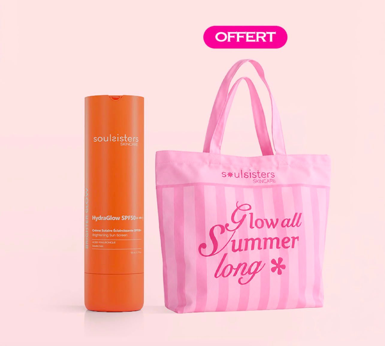 WhatsApp Image 2026-07-29 at 14.46.46 Soul Sisters Creme Solaire Eclaircissante SPF50+ 50ml = Sac offert – Image 1