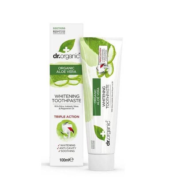 drorganic-dentifrice-aloe-vera-1.png Dr Organic Dentifrice à l’Aloe Vera 100Ml – Image 1