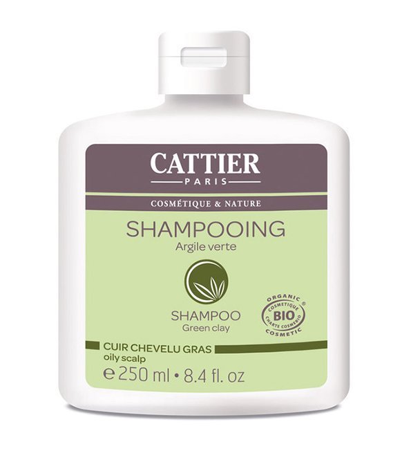 gras-1.jpg Cattier Shampooing Argile vert Cheveux gras 250ml – Image 1