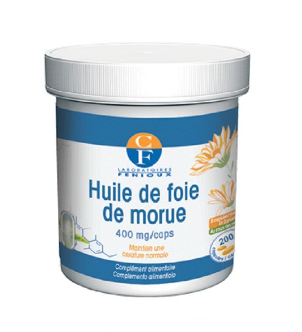 huile-de-foie-de-morue-fenioux.jpg Fenioux Huile de Foie de Morue 400mg 120 Capsules – Image 1