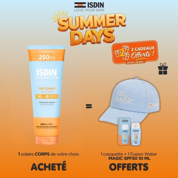 Isdin Fotoprotector ISDIN Gel Cream SPF 50+250ml = 1 Casquette + Fusion Magic 10ml