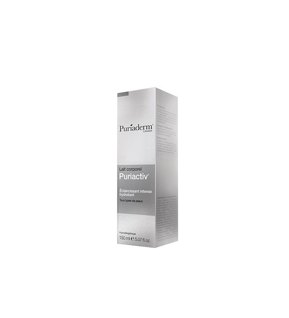 puriactiv_lait_boite.jpg Puriaderm Puriactiv Lait Corporel Éclaircissant hydratant intense 150ml – Image 1