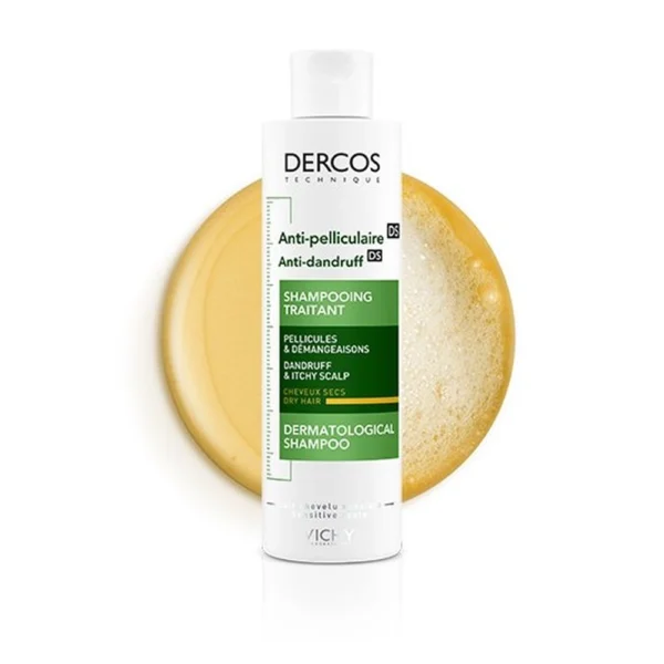 Vichy Dercos Shampoing Traitant Anti-Pelliculaire Cheveux Secs | 200ml