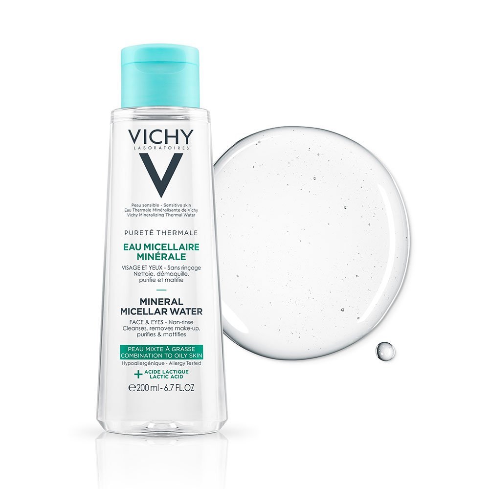 vichy-purete-thermale-eau-micellaire-minerale-peau-mixte-a-grasse-200ml-1.jpg Vichy Pureté Thermale Eau Micellaire Minérale Peau Mixte à Grasse | 200ml – Image 1