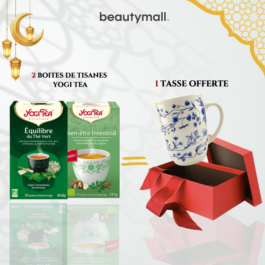 9.png Yogi Tea Équilibre du Thé Vert 17×2g + Bien-Être Intestinal 17×2g – Tasse Offerte – Image 1