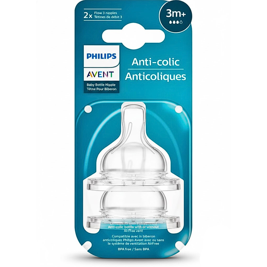 Avent-Tetine-Anti-colic-Flow3-3m-Ref-SCY76302.png Avent Tetine Anti-Colic Flow3 +3m Reference SCY763/02 – Image 1