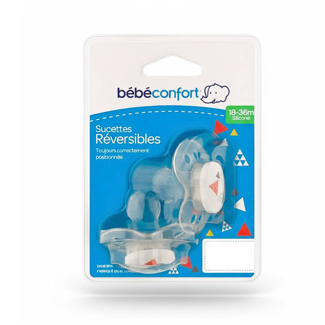 BB-Conf-2-Suc-Reversible-18-36m-Animals-Bleu.png Bebe Confort 2 Sucette Reversible 18-36mois Animals Bleu – Image 1