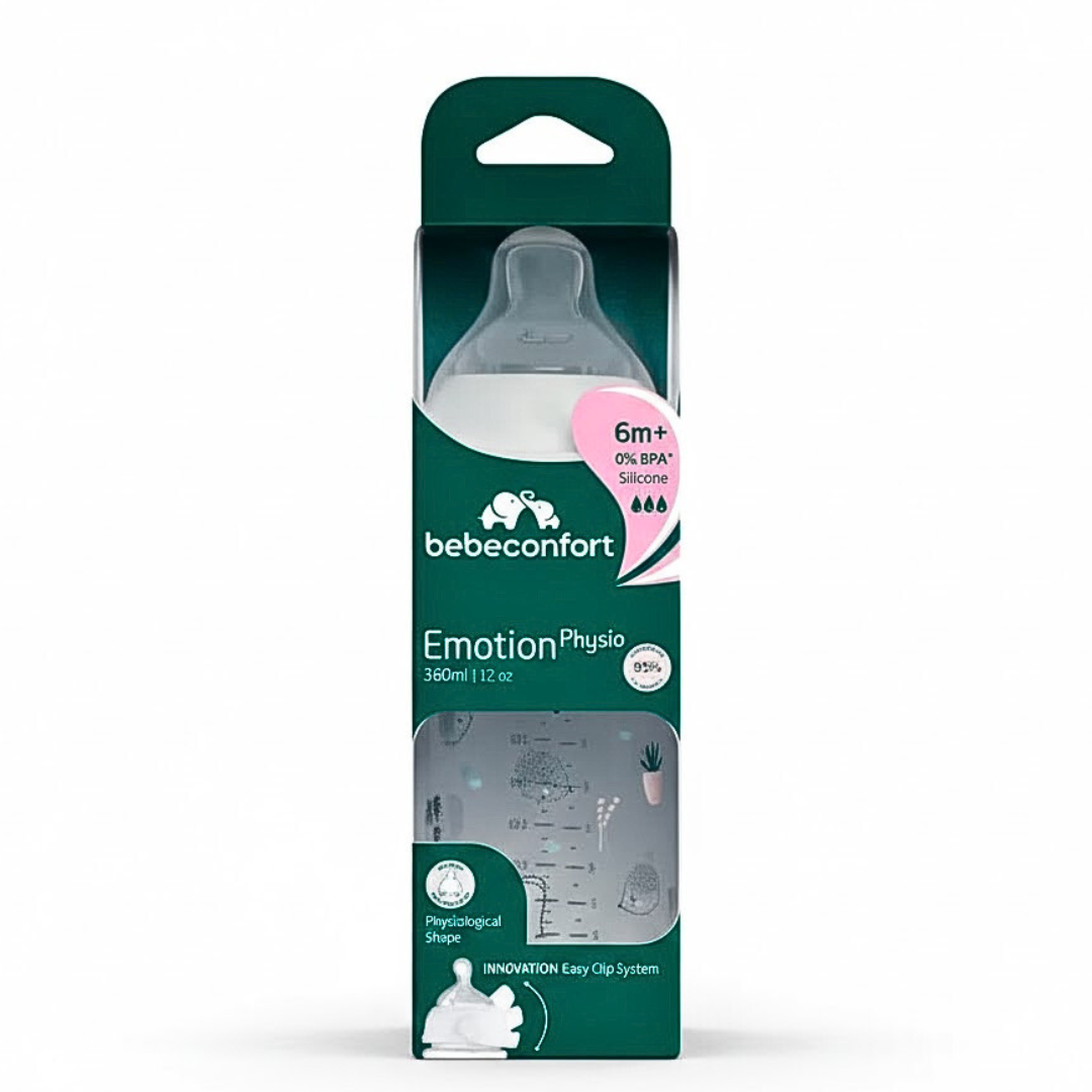 BB-Conf-Bib-Emotion-physio-PP-6m-360ml-Blanc-urban-garden.png Bebe Confort Biberon Emotion Physio PP +6m 360ml Blanc Urban Garden – Image 1