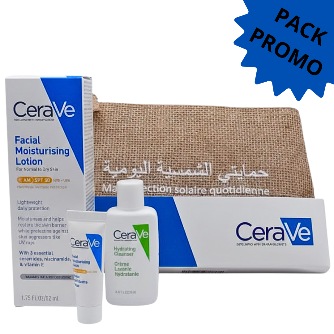 Cerave-Cr-Hydratante-spf50-52ml-Cr-Lavant-Cr-Hydratant-Ech-Trousse.png Cerave Creme Hydratante spf50 52ml+ Creme Lavant & Creme Hydratant +Trousse Format Voyage – Image 1