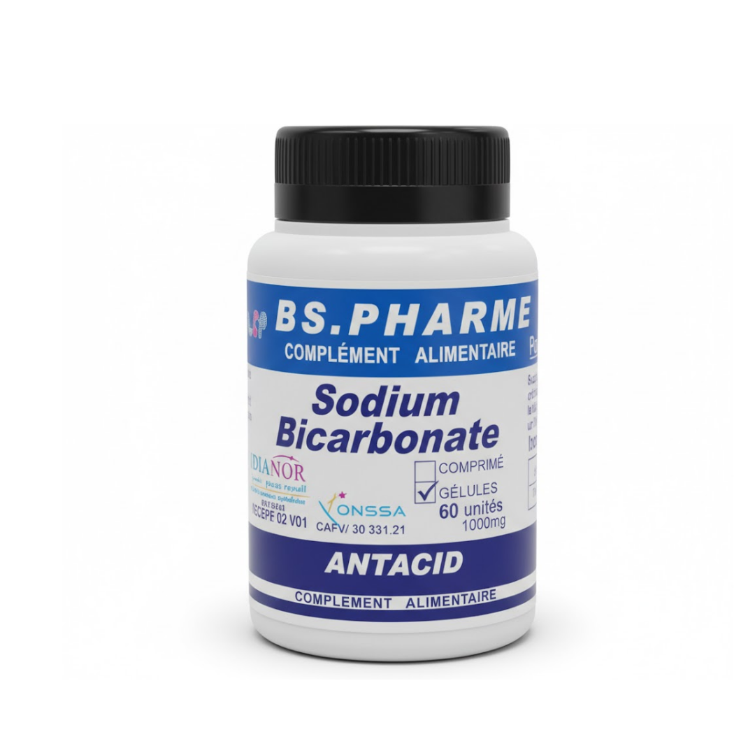 Completpharm-Bicarbonate-de-Sodium-1000mg-60-Gelules.png Completpharm Bicarbonate de Sodium 1000mg 60 Gelules – Image 1