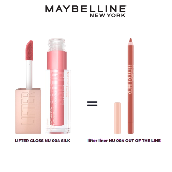 Maybelline Lifter Gloss 004 Silk 5.4ml + Lift Liner 004 Out Of Line Pack