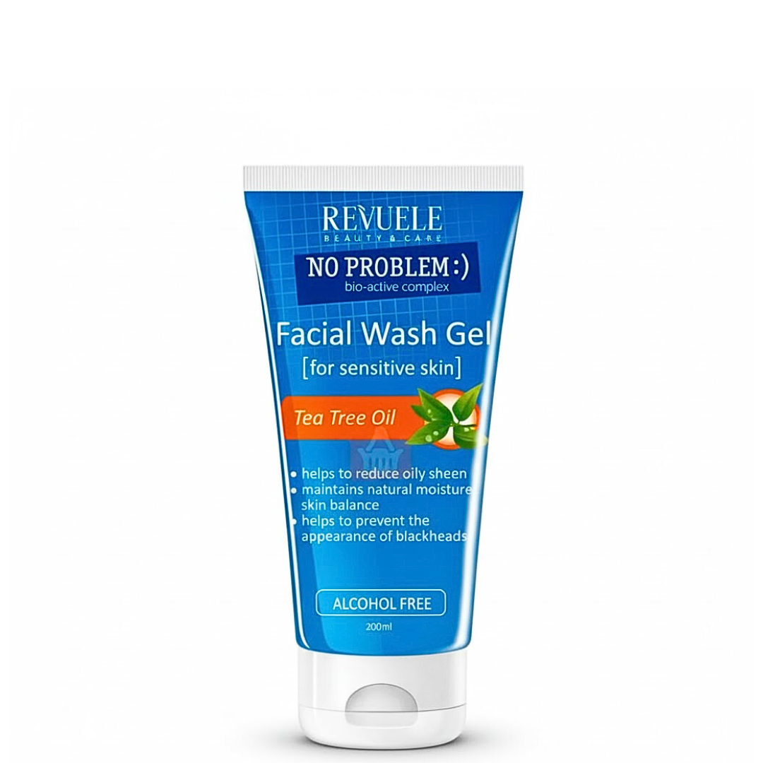 Revuele-No-Problem-Facial-Wash-Gel-Tea-Tree-Oil-200ml.png Revuele No Problem Facial Wash Gel Tea Tree Oil 200ml – Image 1