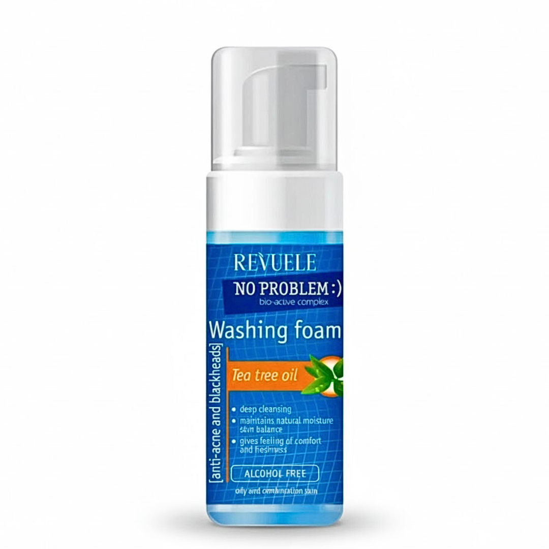 Revuele-No-Problem-Washing-Foam-Tea-Tree-Oil-150ml.png Revuele No Problem Washing Foam Tea Tree Oil 150ml – Image 1