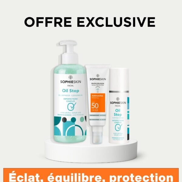 Sophieskin Routine  Oil Stop Gel + Ecran Solaire  + Oil Stop Serum