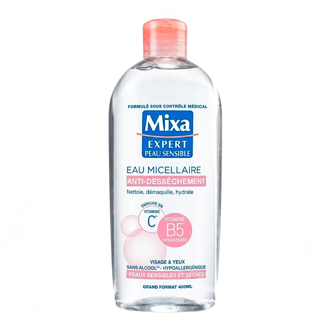 Mixa Eau Micellaire Physiologique P.sens&sech 400ml Mixa Eau Micellaire Physiologique Peaux Sensible & Seche 400ml – Image 1