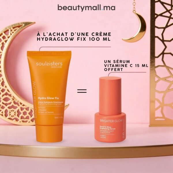 Soul Sisters Hydra Glow Fix 100ml = Serum Booster à la Vitamine C 15ml OFFERT