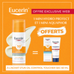 EUCERIN SUN TOUCHER SEC GEL CRÈME HUILE CONTROLE = Mini Aquaphor + Mini Hydro Protect Offerts