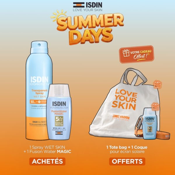 ISDIN Spray Wet Skin + Fusion Water Magic = Totebag + Coque