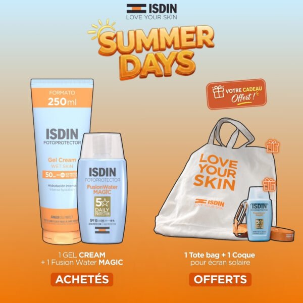 ISDIN Gel Cream + Fusion Water Magic = Totebag + Coque